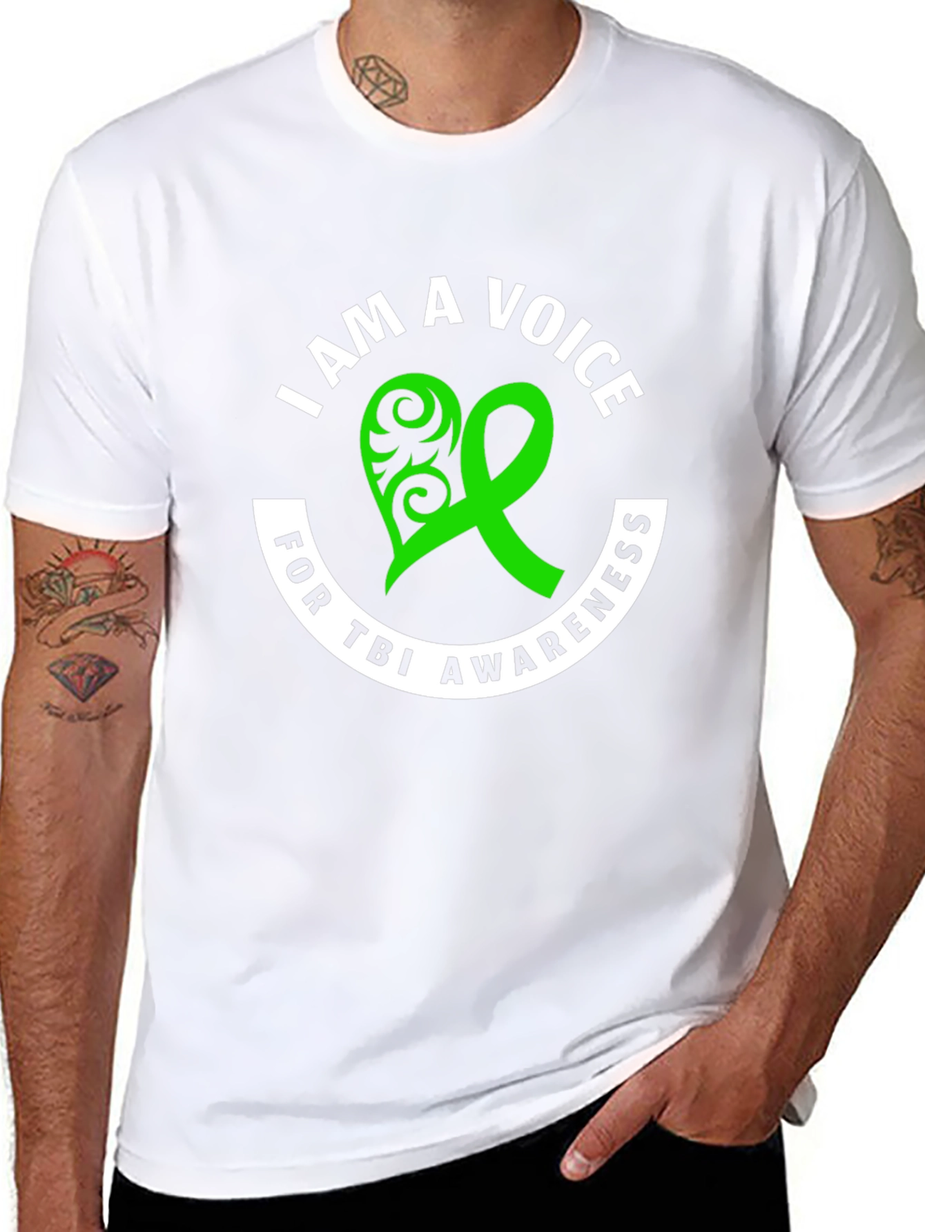 TBI Awareness Ribbon Graphic T-Shirt