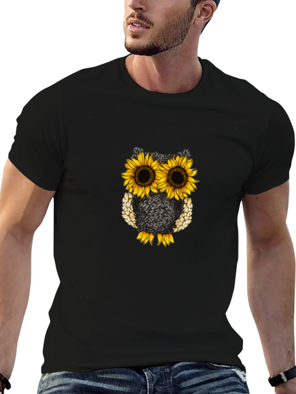 Sunflower Owl Graphic T-Shirt