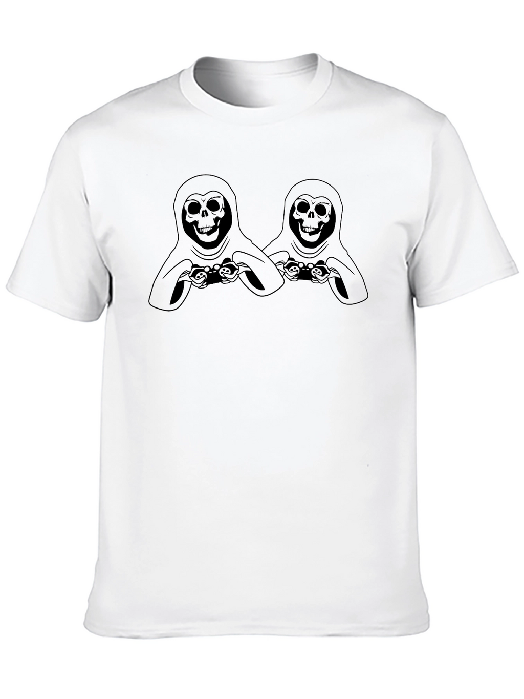Gamer Reaper Graphic Tee - Black Cotton T-Shirt