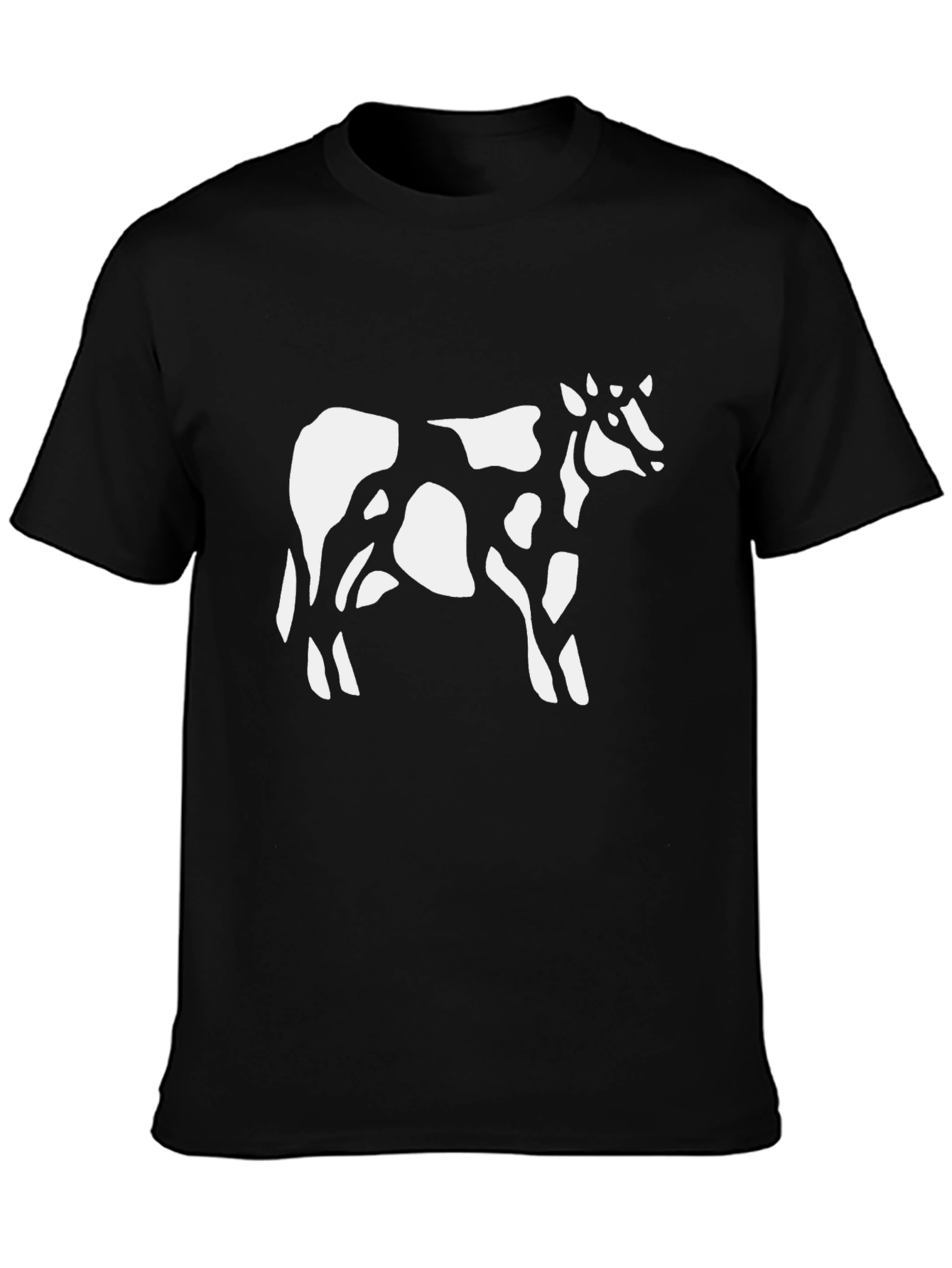 Cow Print Black T-Shirt