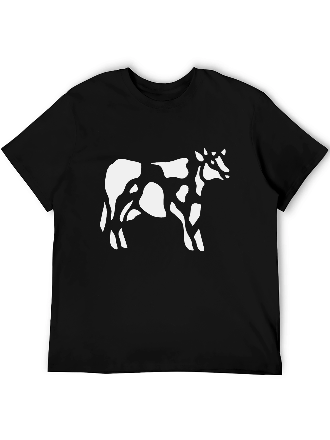 Cow Print Black T-Shirt