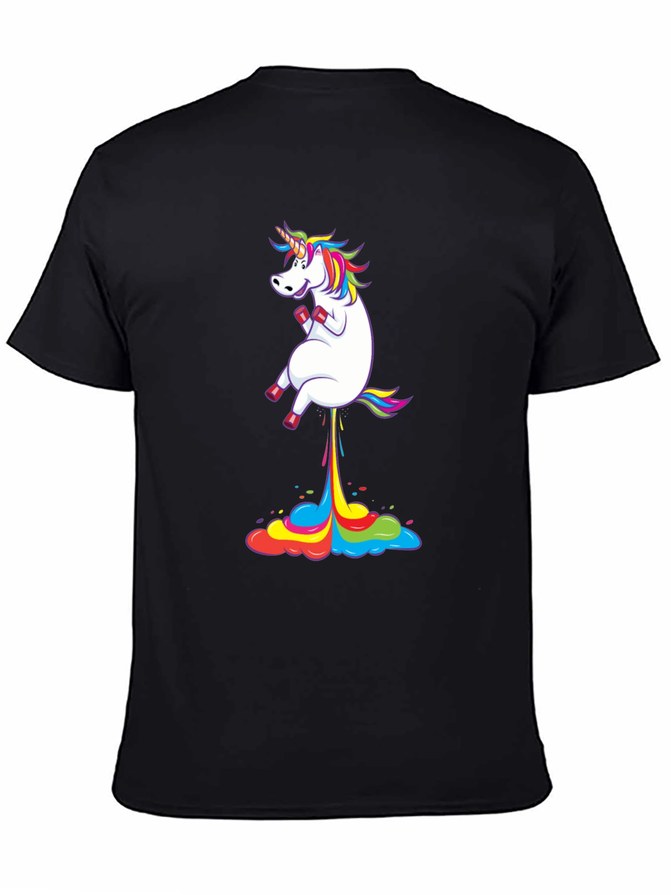 Unicorn Rainbow Fart T-Shirt Funny Novelty Tee
