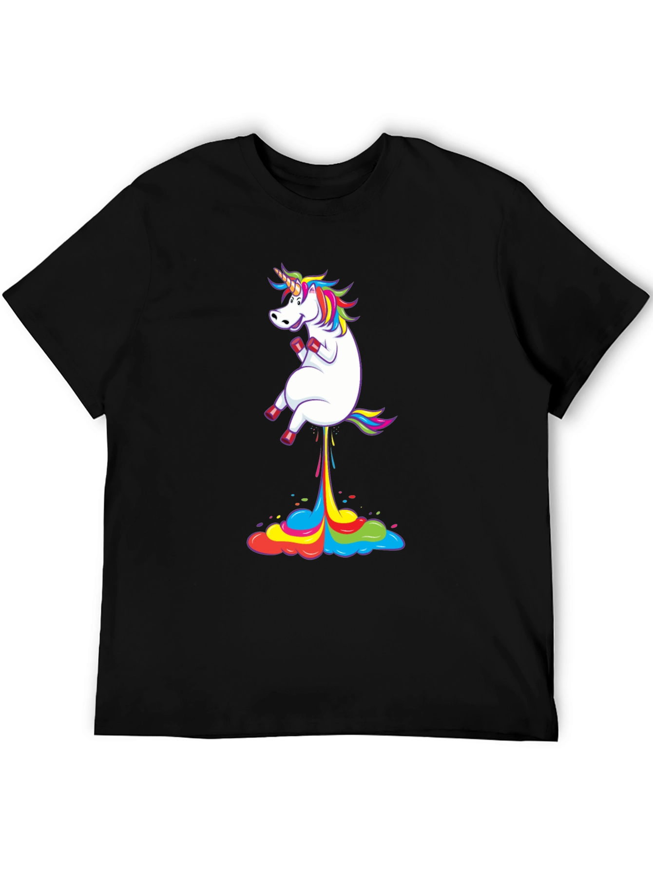 Unicorn Rainbow Fart T-Shirt Funny Novelty Tee