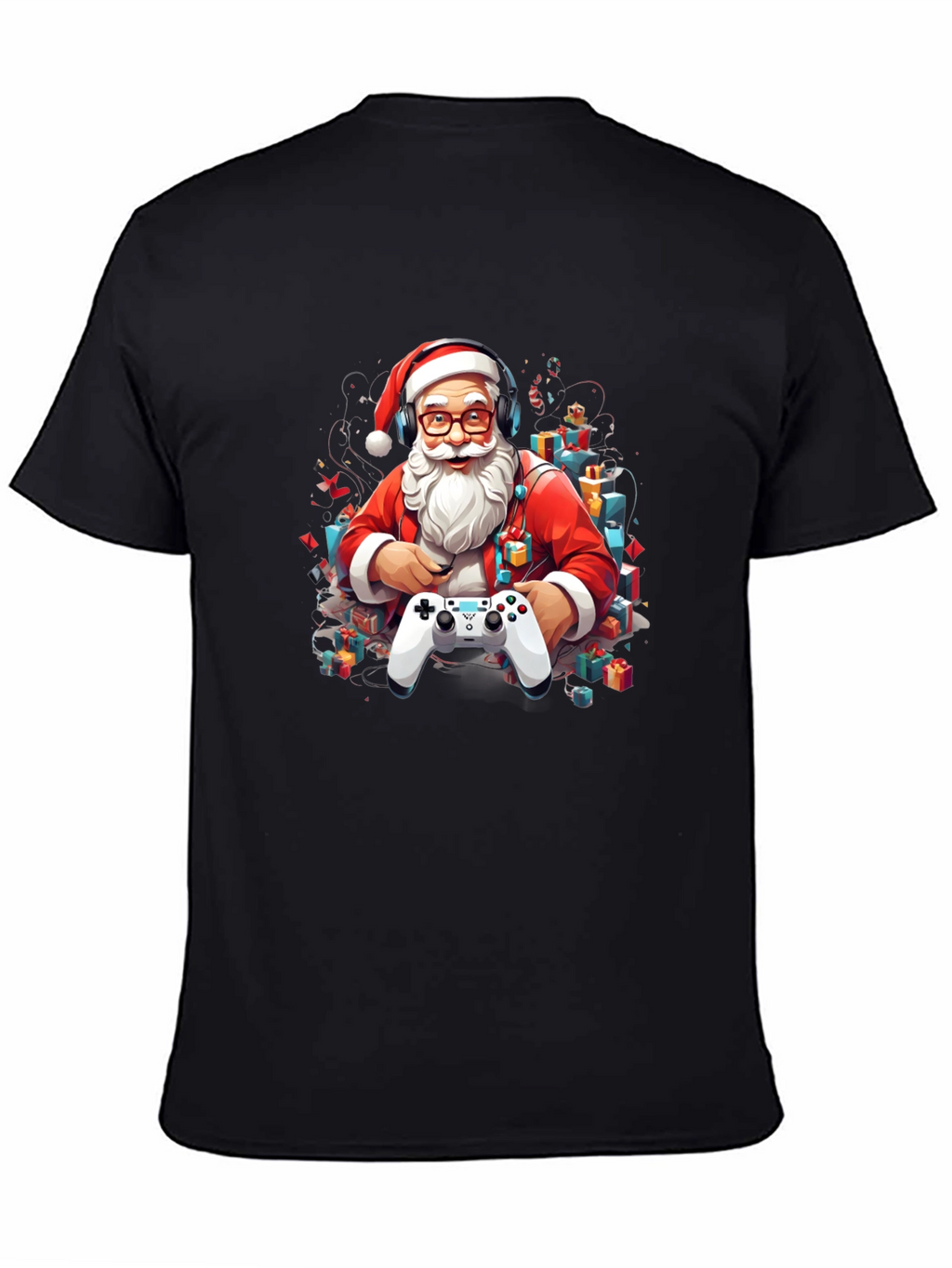 Gamer Santa T-Shirt - Holiday Gaming Apparel
