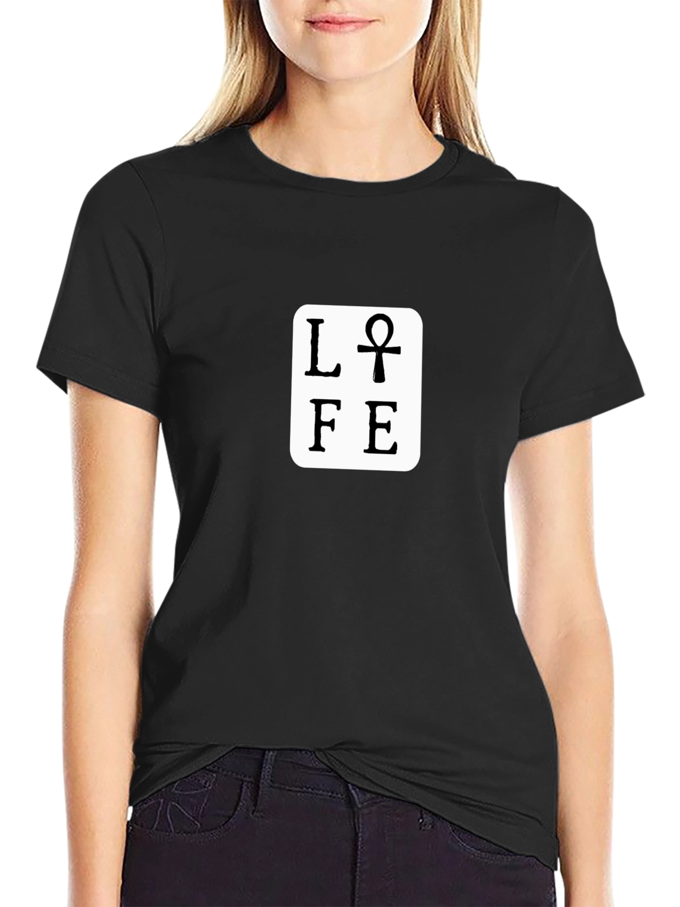 Life Ankh Graphic Black T-Shirt