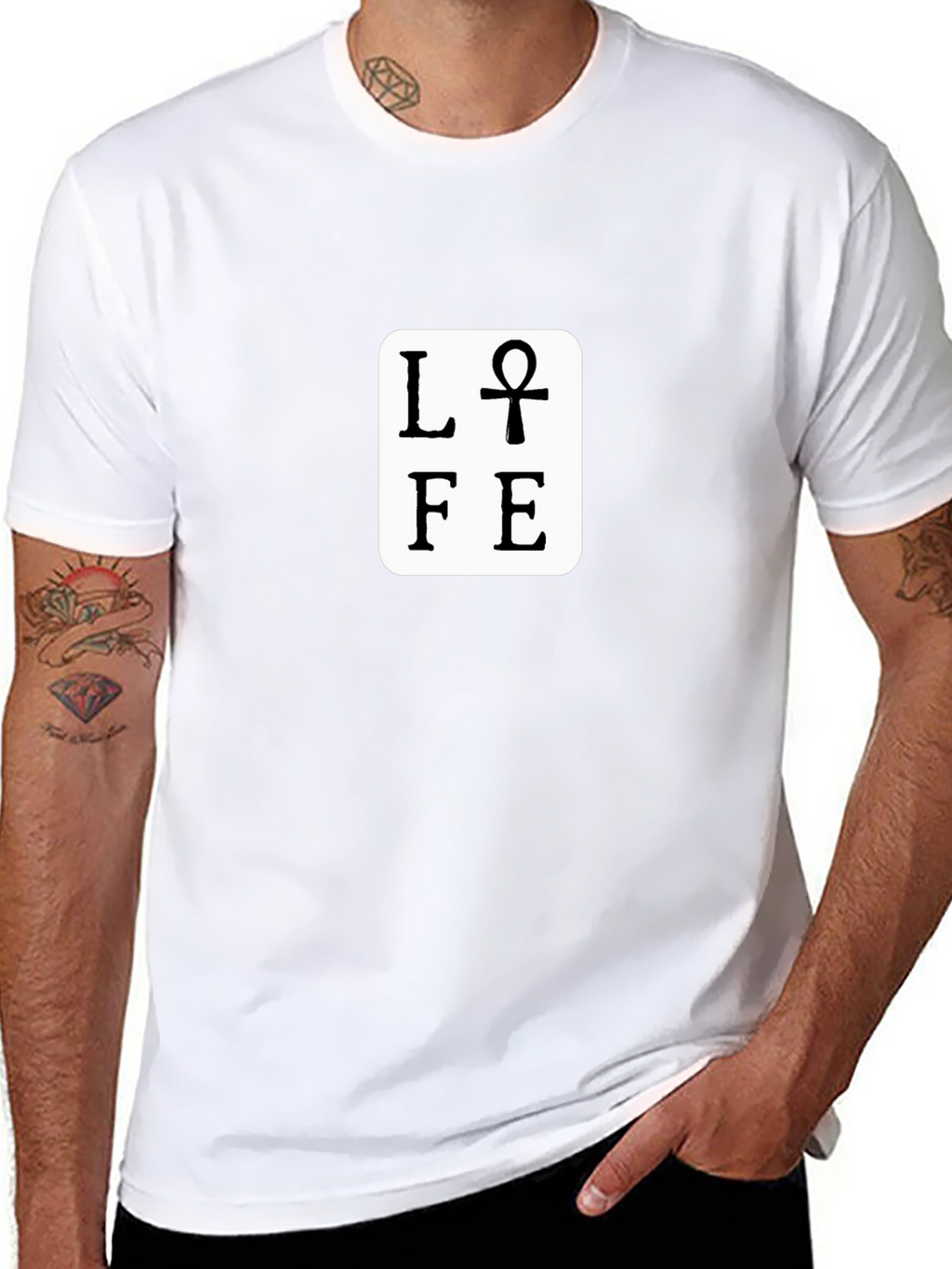 Life Ankh Graphic Black T-Shirt