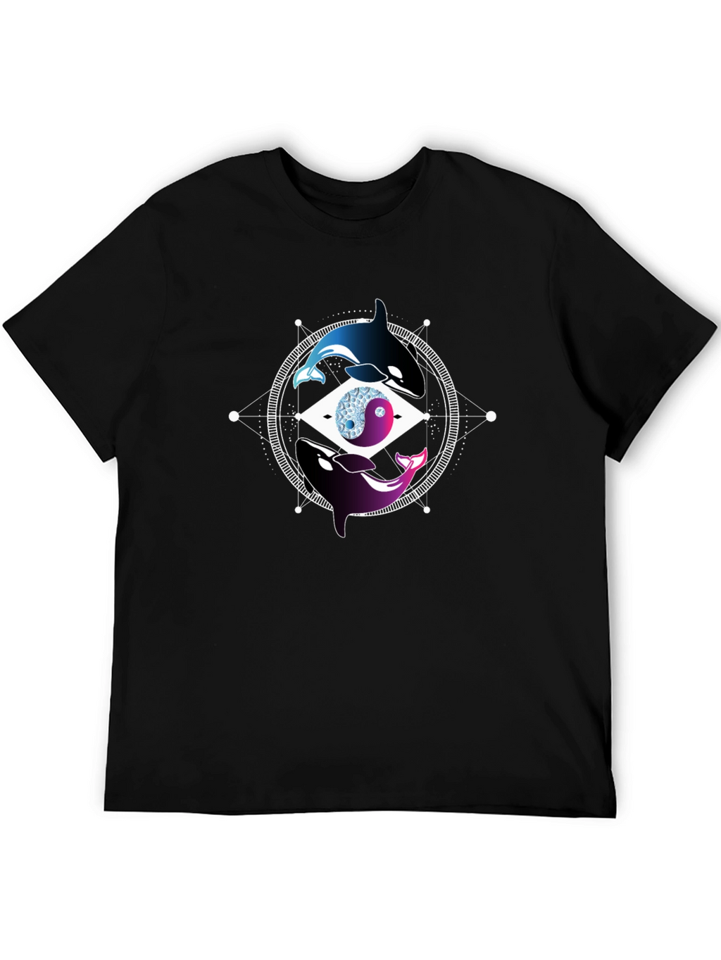 Yin Yang Killer Whale Graphic Tee