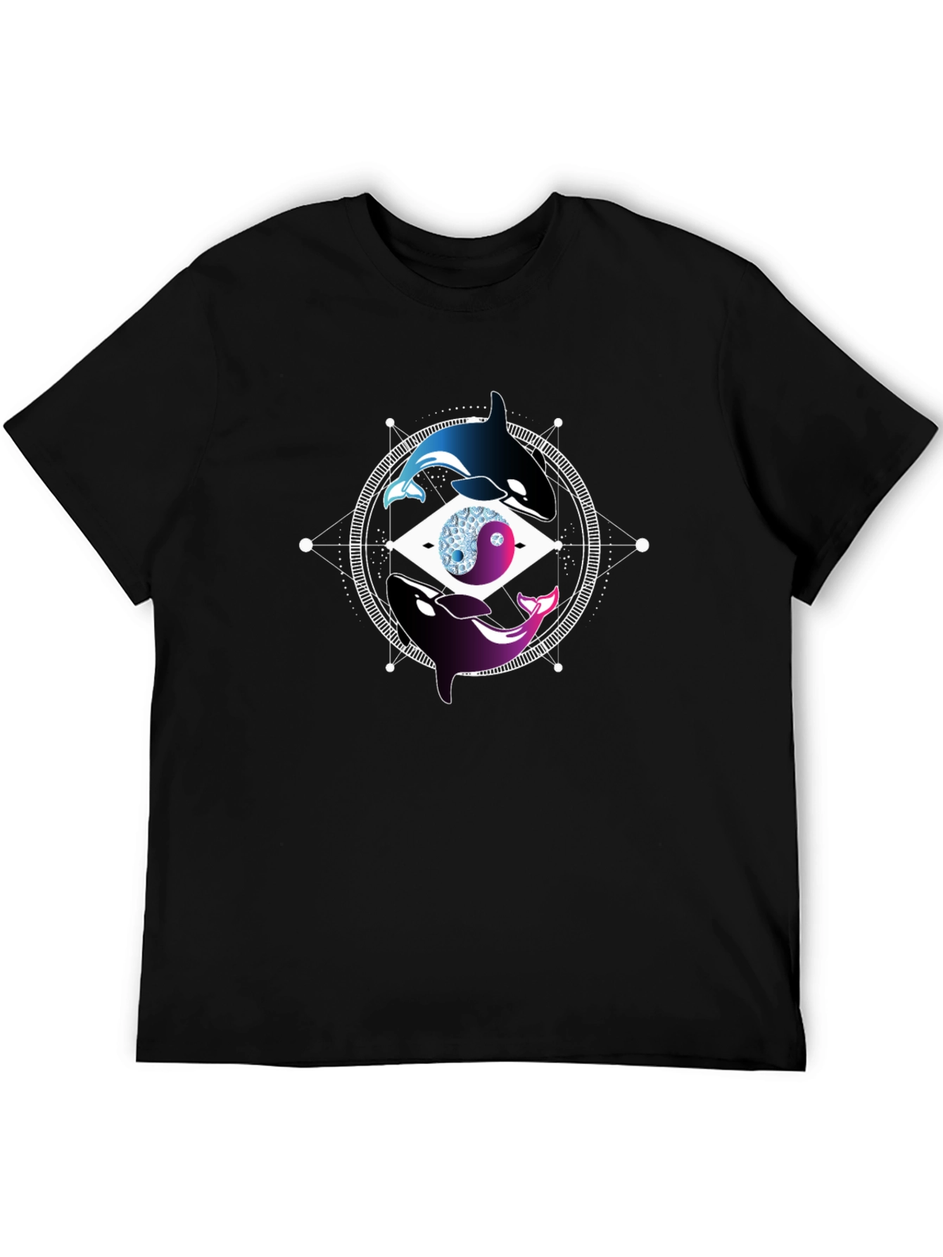 Yin Yang Killer Whale Graphic Tee