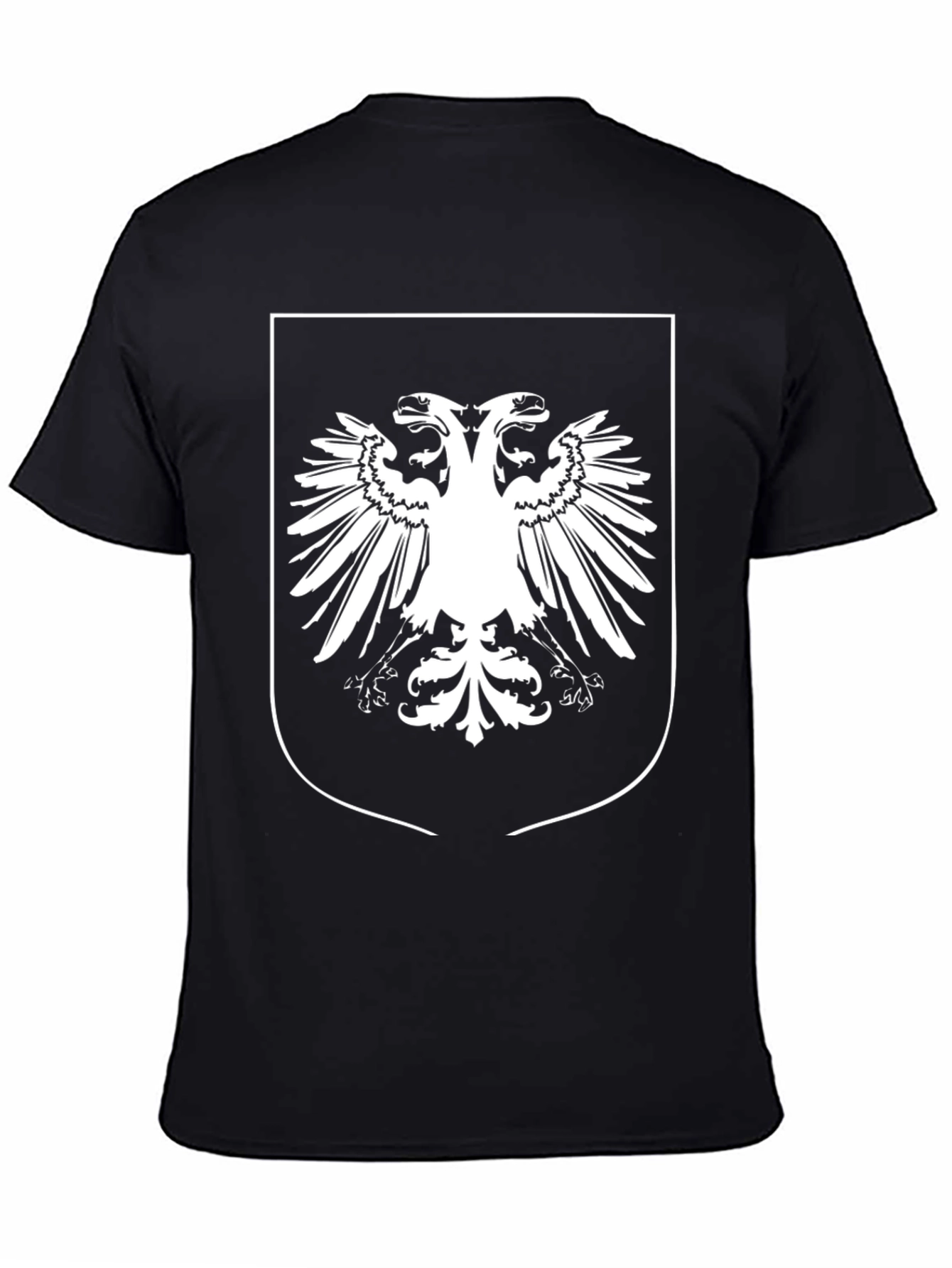 Albanian Eagle Graphic Tee - Black Short Sleeve Shirt