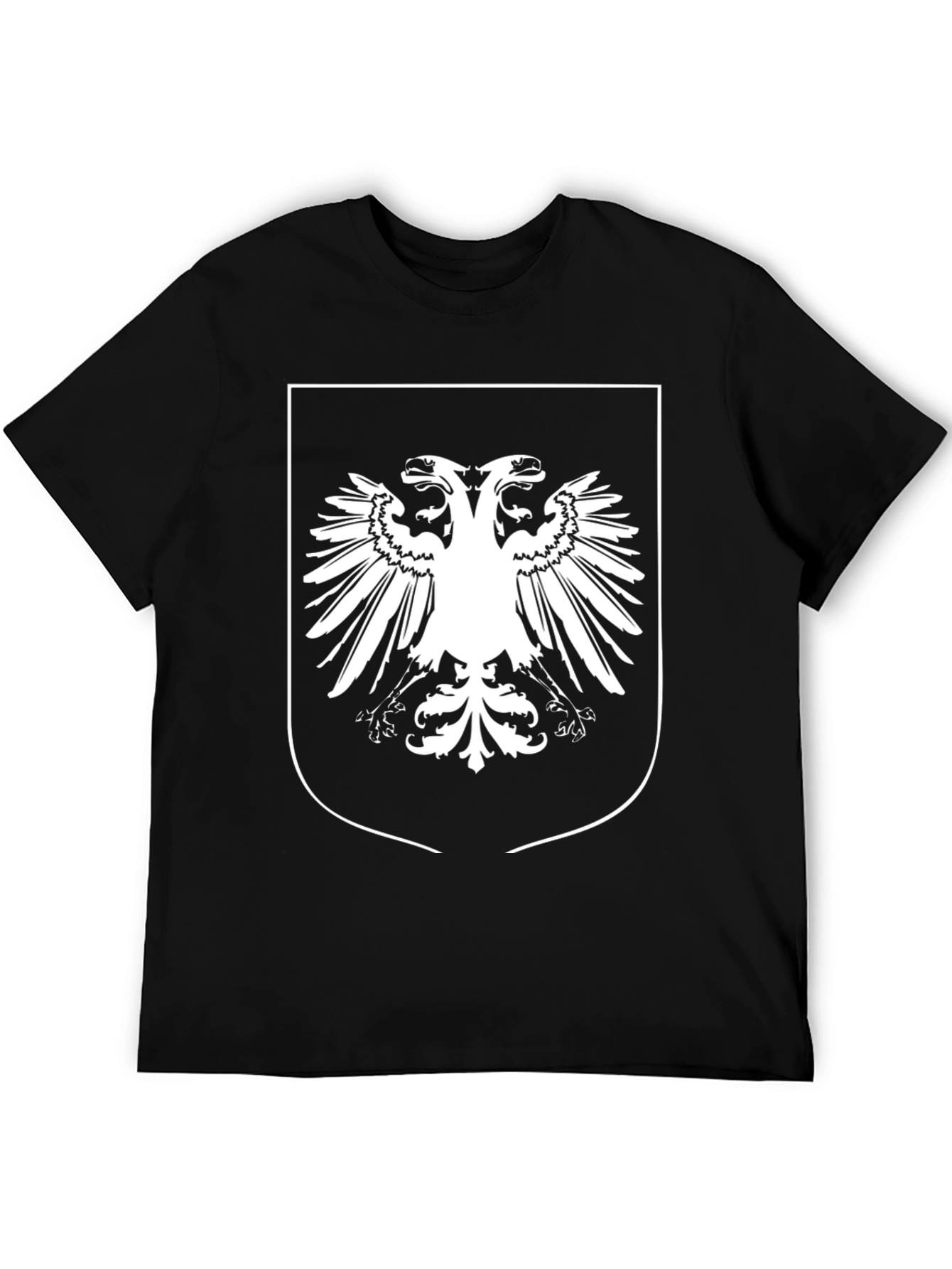 Albanian Eagle Graphic Tee - Black Short Sleeve Shirt
