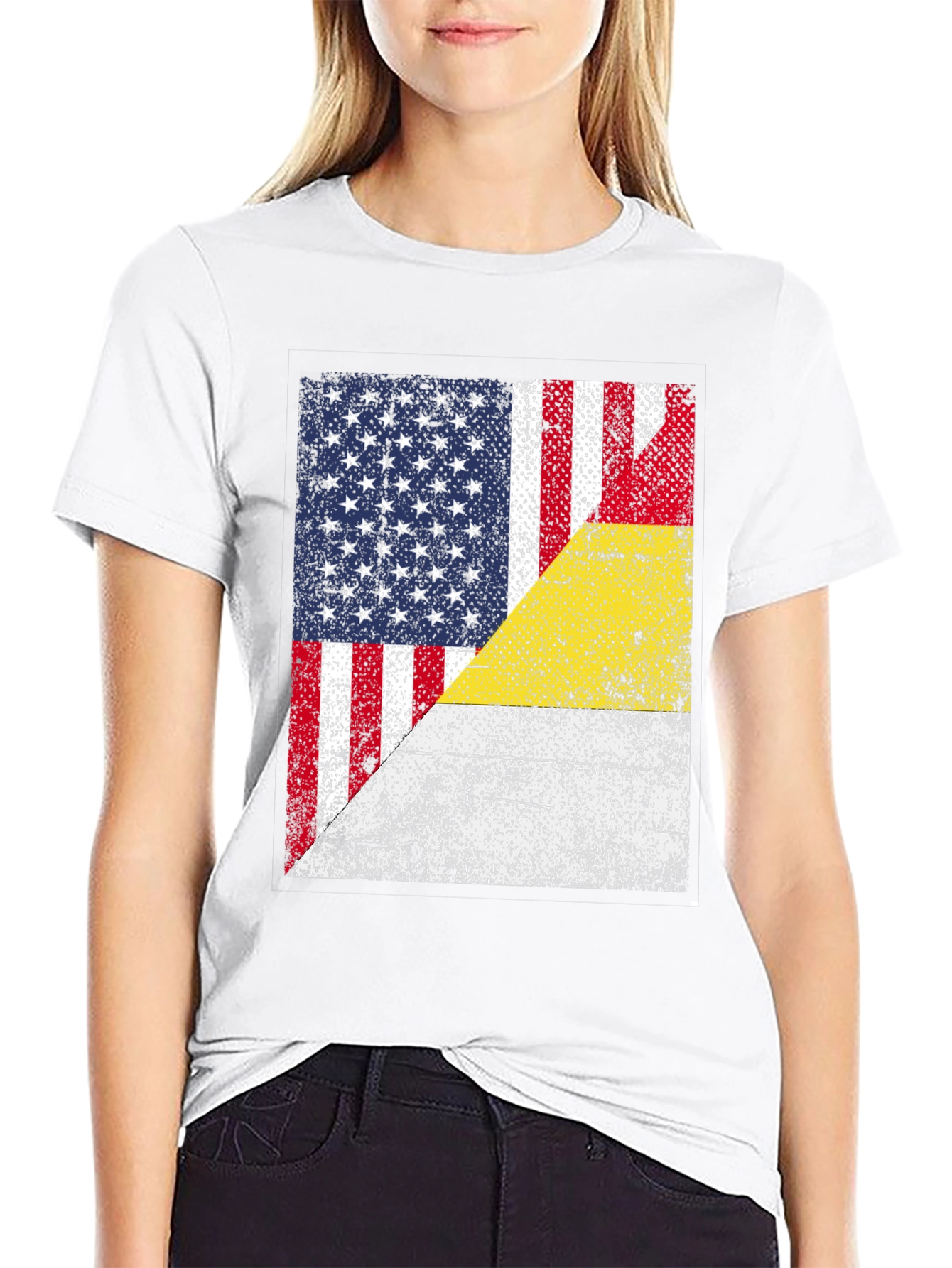 USA & German Flag Graphic T-Shirt