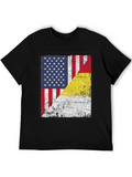 USA & German Flag Graphic T-Shirt