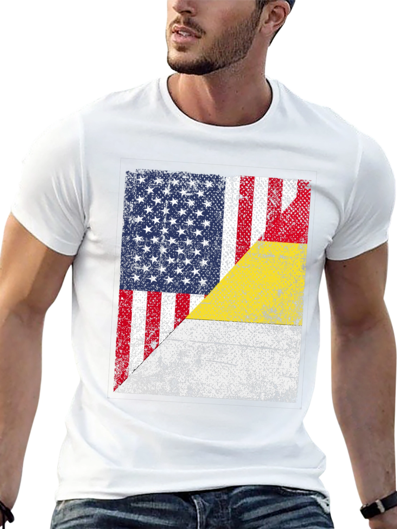 USA & German Flag Graphic T-Shirt