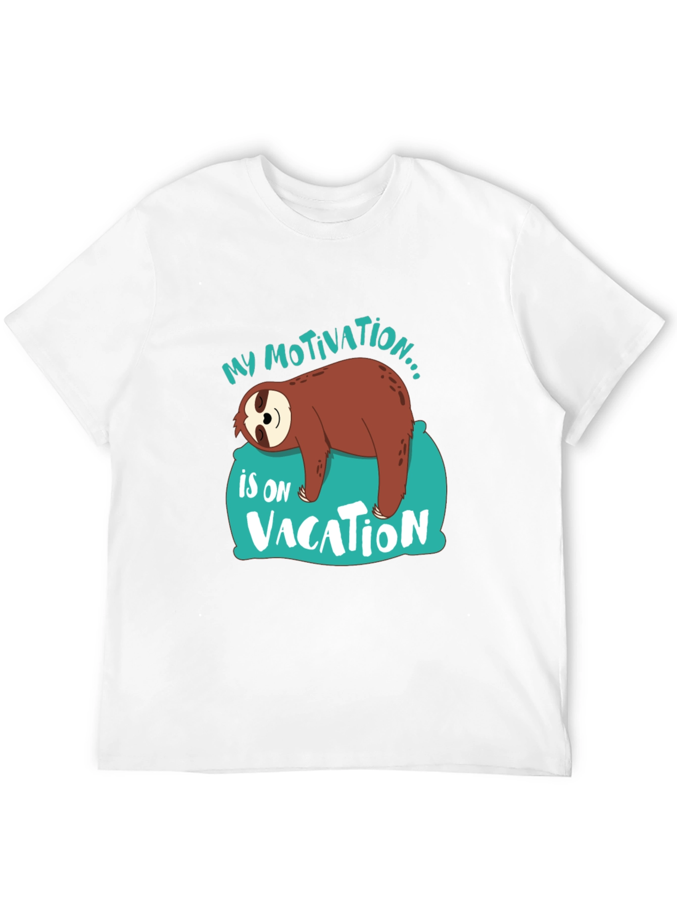 My Motivation is on Vacation Sloth Graphic T-Shirt