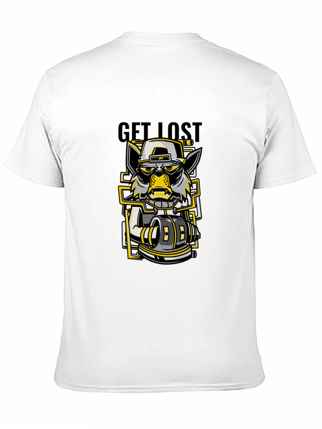 Get Lost Graphic Print Black T-Shirt