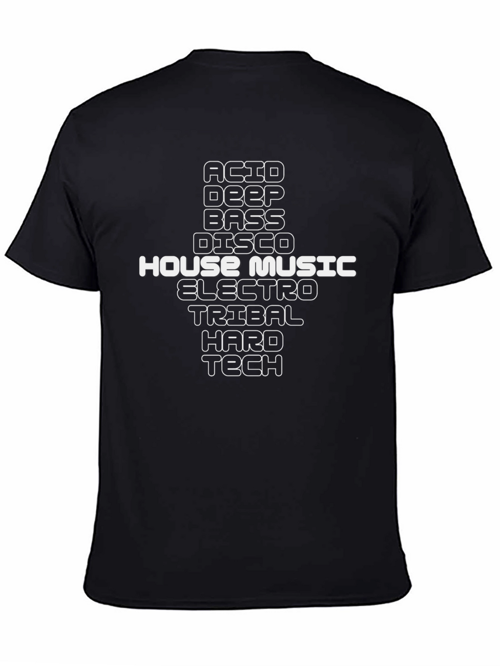Acid House Music Graphic Tee - Black