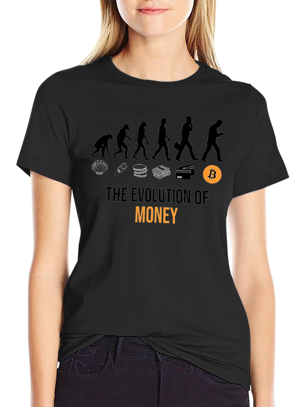 Evolution of Money T-Shirt - Bitcoin Crypto Tee