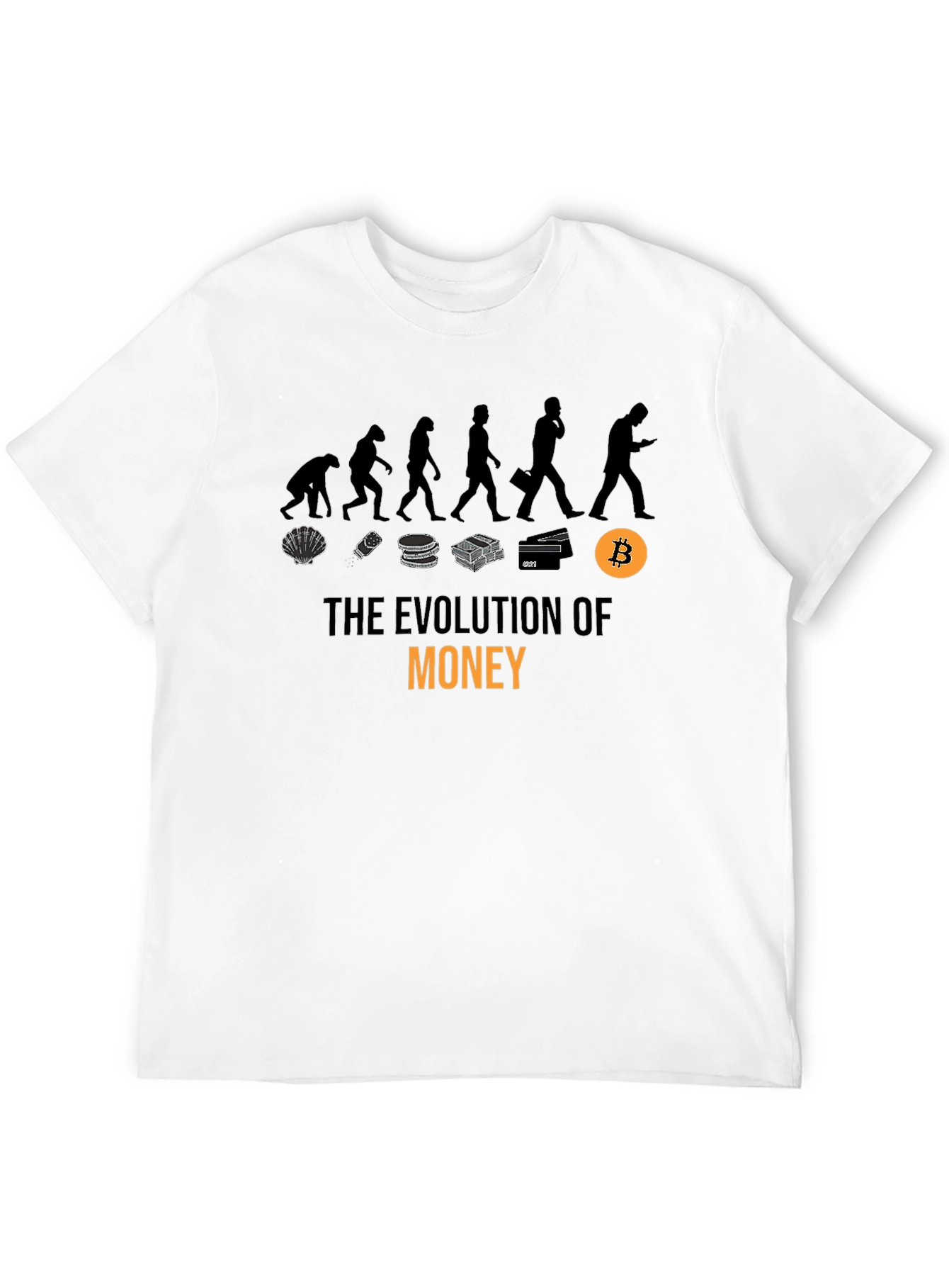 Evolution of Money T-Shirt - Bitcoin Crypto Tee