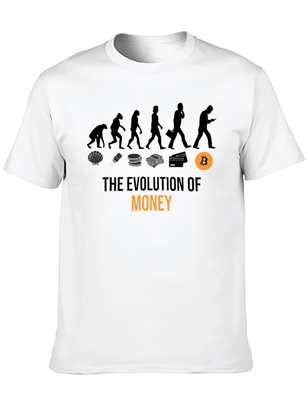 Evolution of Money T-Shirt - Bitcoin Crypto Tee