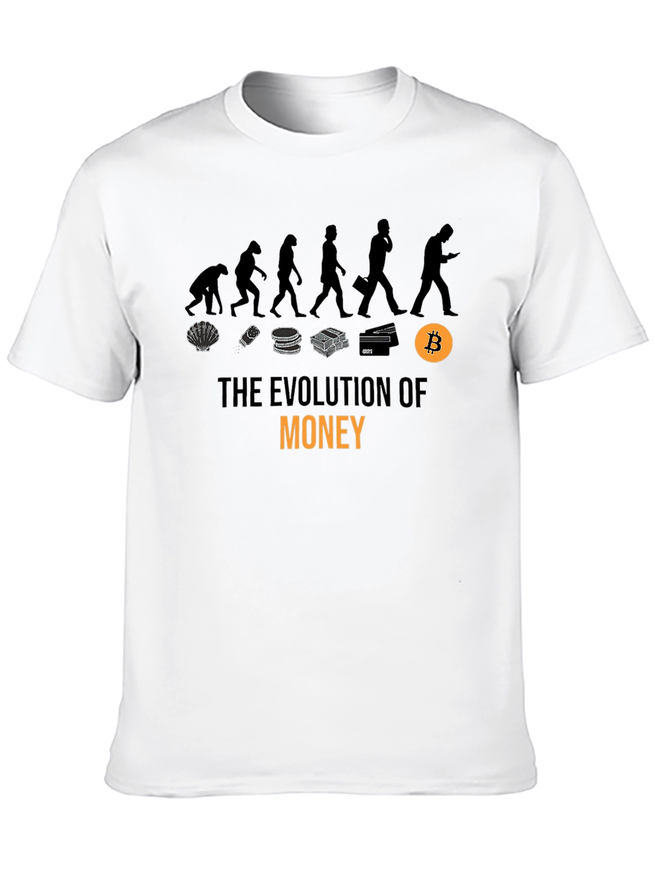 Evolution of Money T-Shirt - Bitcoin Crypto Tee