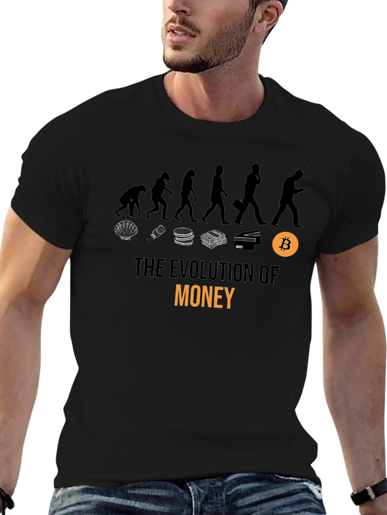 Evolution of Money T-Shirt - Bitcoin Crypto Tee