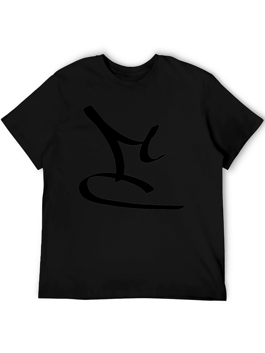Mens Black T-Shirt with Abstract Design