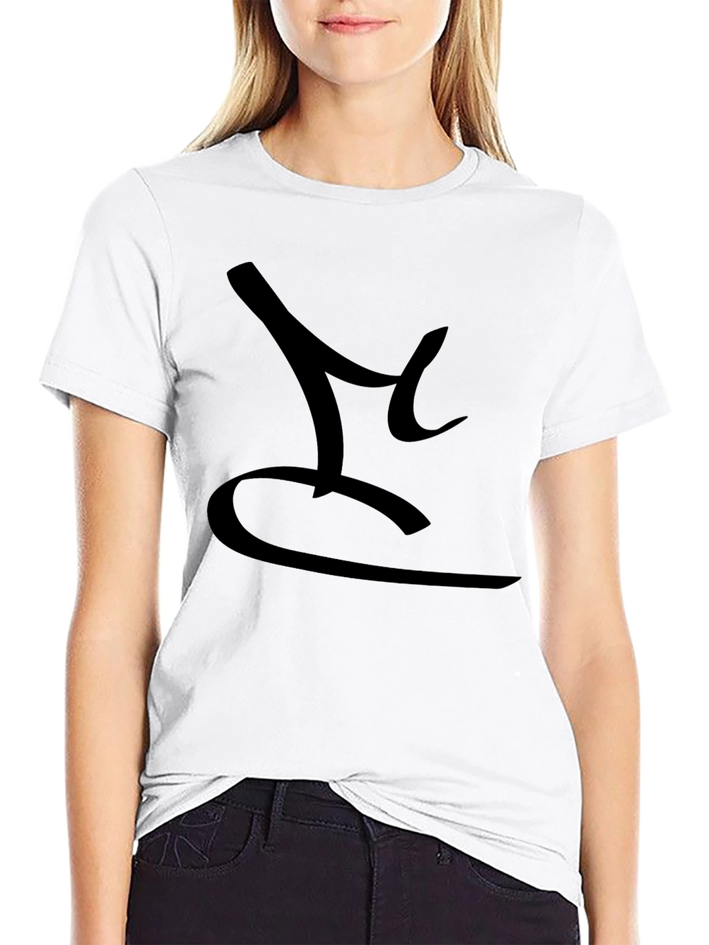 Mens Black T-Shirt with Abstract Design