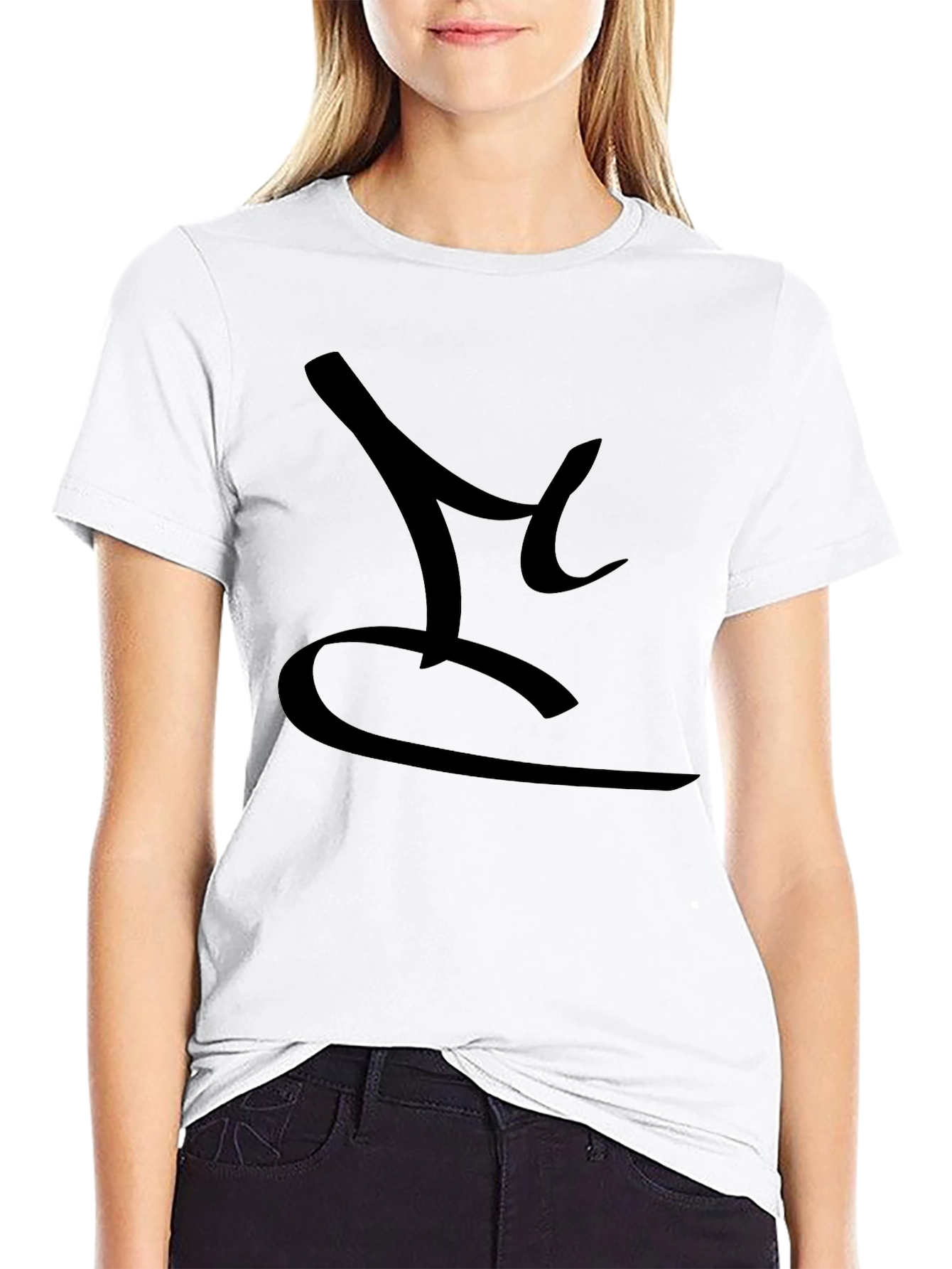 Mens Black T-Shirt with Abstract Design