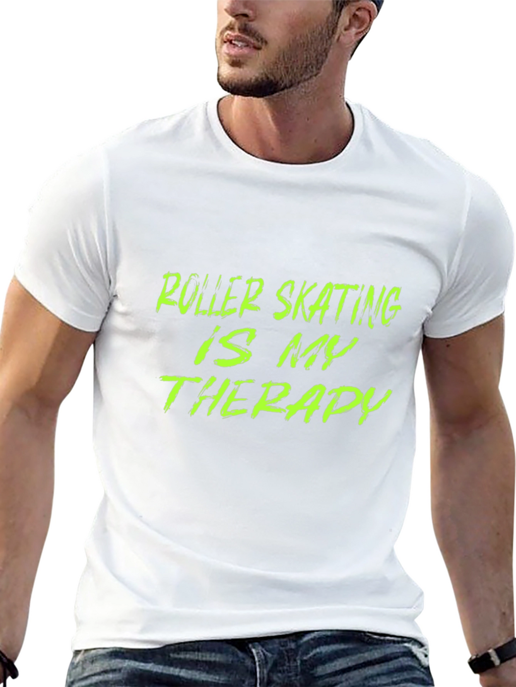 Roller Skating Therapy T-Shirt - Black Graphic Tee