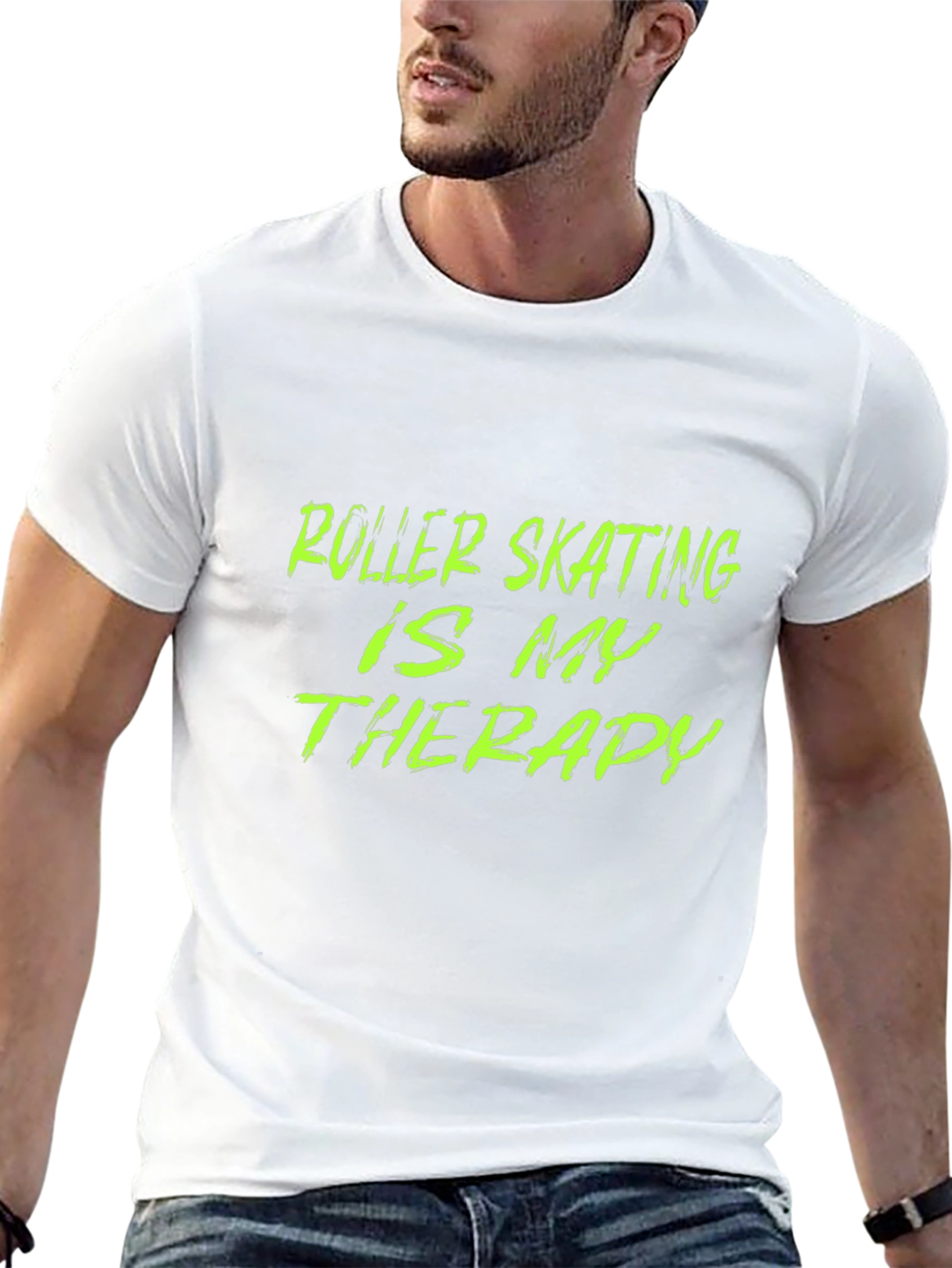 Roller Skating Therapy T-Shirt - Black Graphic Tee