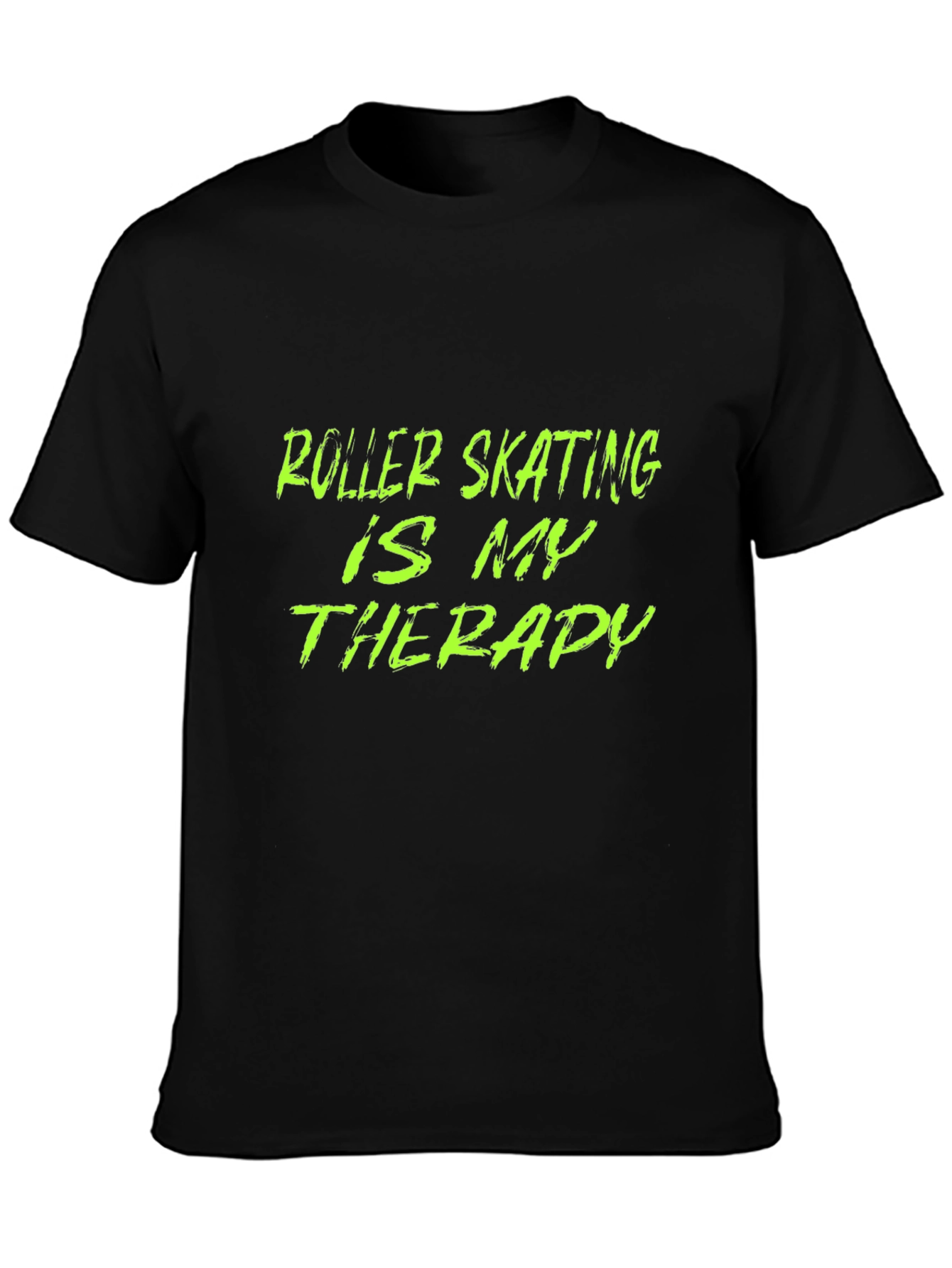 Roller Skating Therapy T-Shirt - Black Graphic Tee