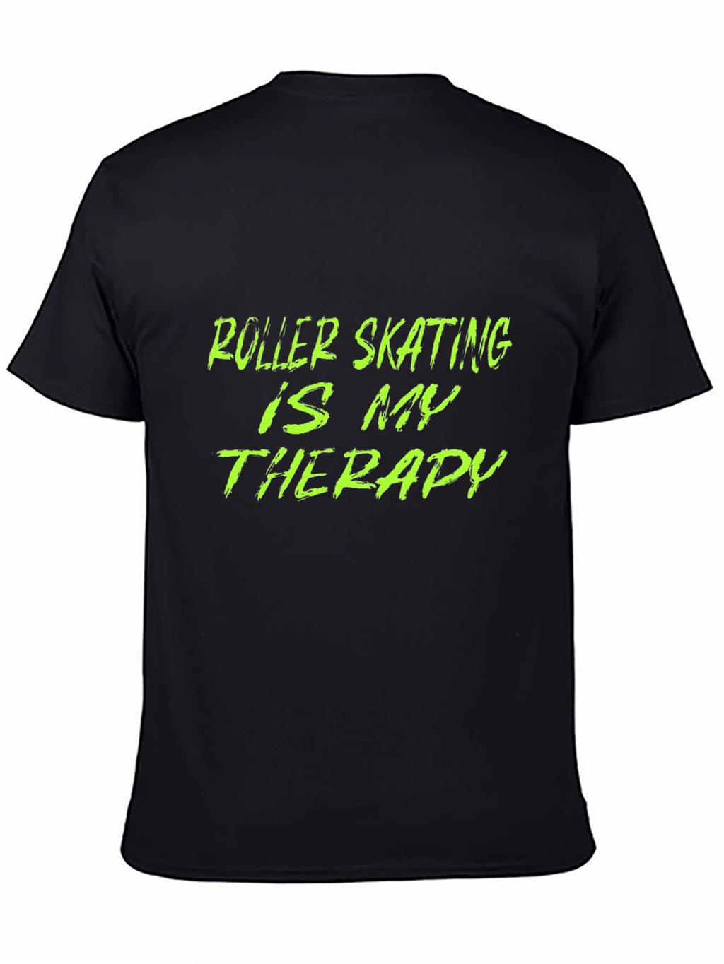 Roller Skating Therapy T-Shirt - Black Graphic Tee