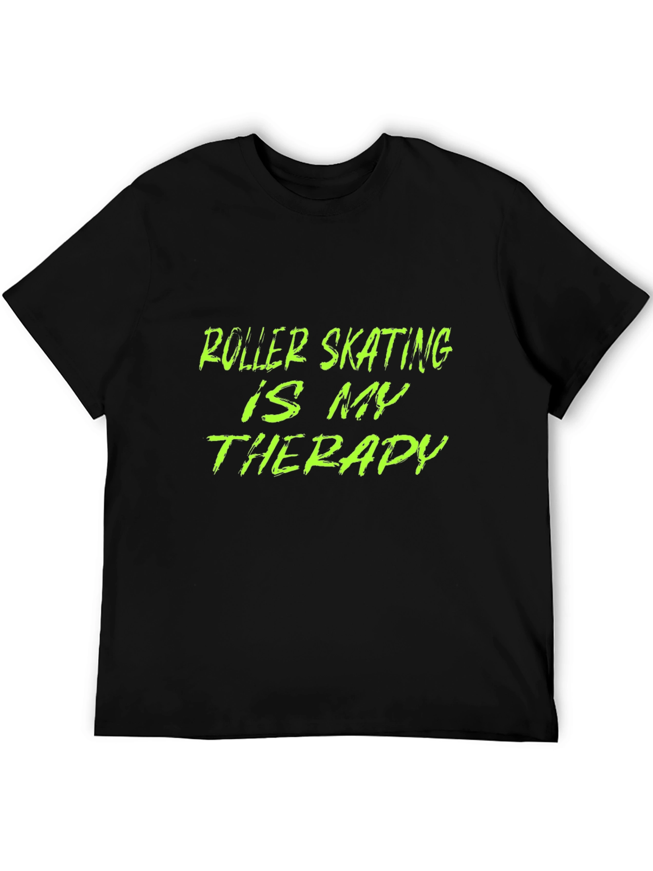 Roller Skating Therapy T-Shirt - Black Graphic Tee