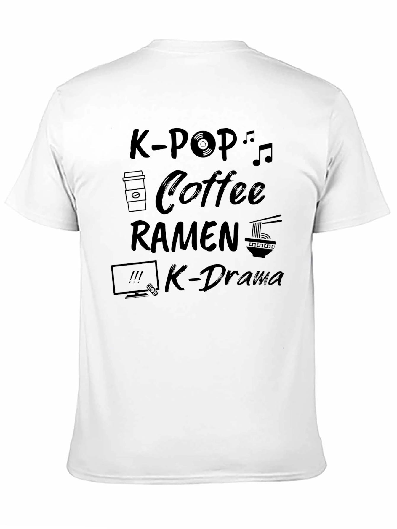 K-Pop Coffee Ramen K-Drama Graphic Tee
