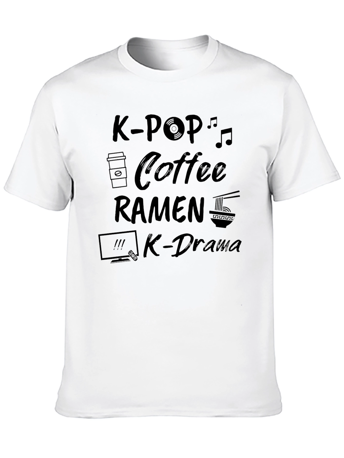 K-Pop Coffee Ramen K-Drama Graphic Tee