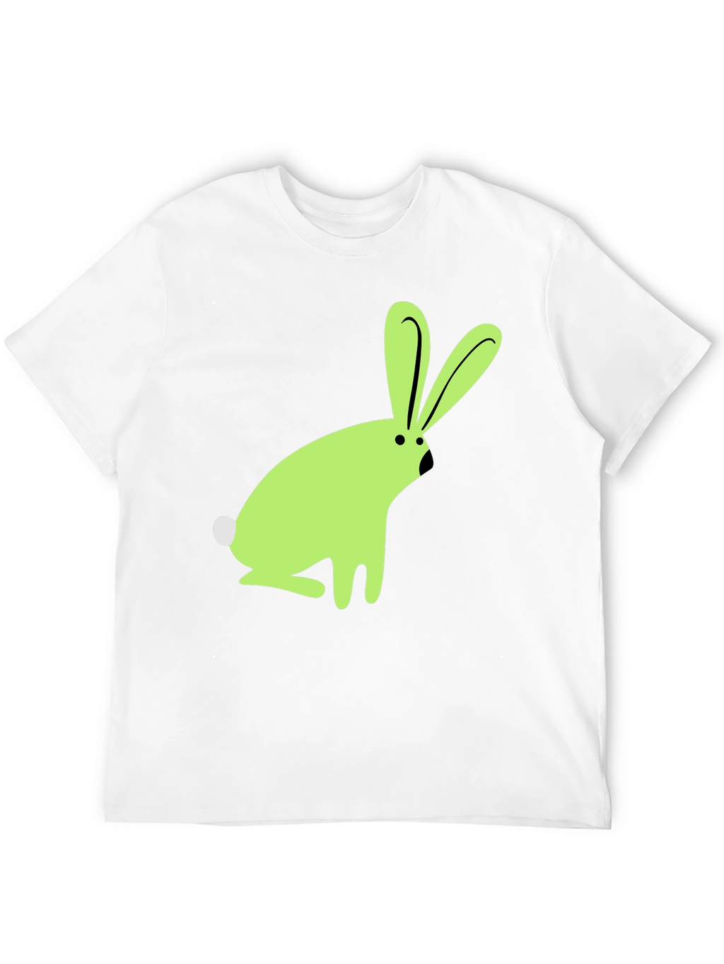 Cute Bunny Graphic Tee - Black Unisex T-Shirt