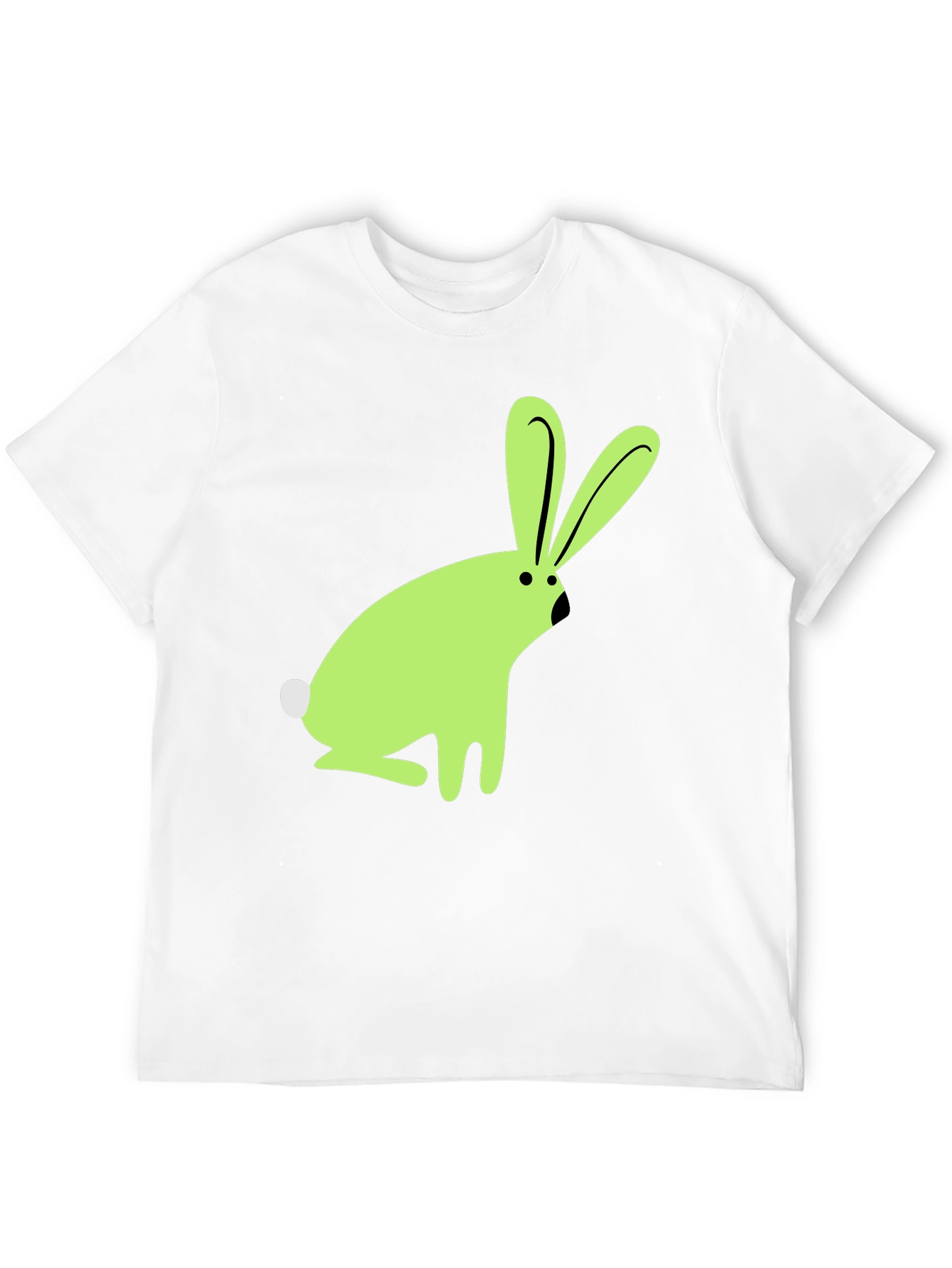 Cute Bunny Graphic Tee - Black Unisex T-Shirt