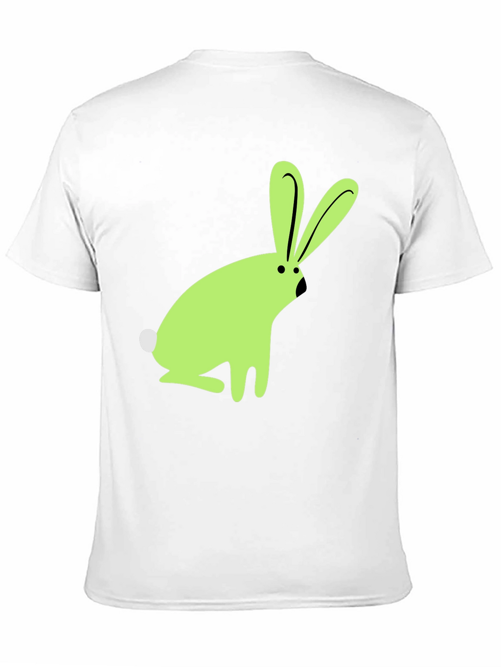Cute Bunny Graphic Tee - Black Unisex T-Shirt