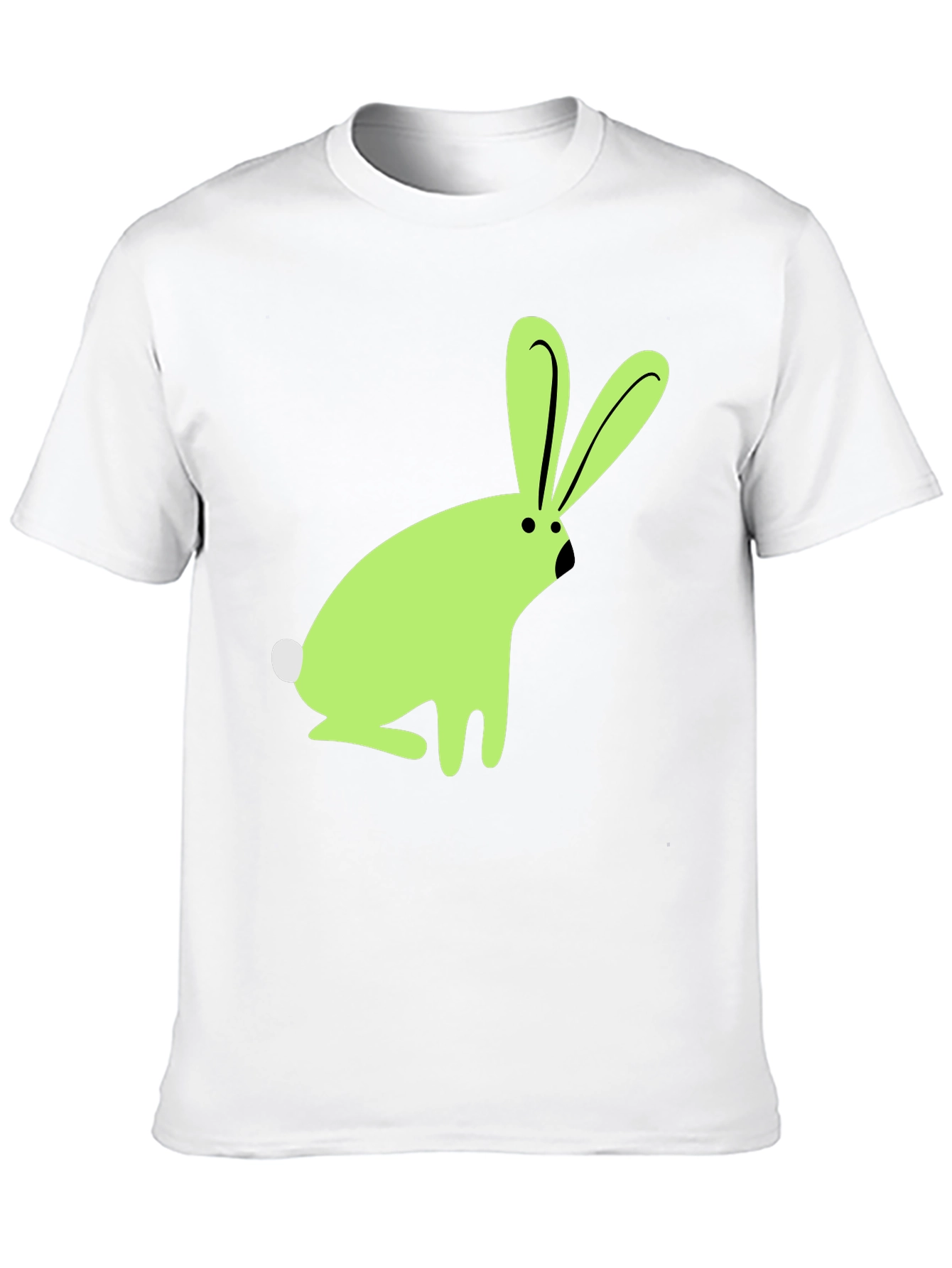 Cute Bunny Graphic Tee - Black Unisex T-Shirt