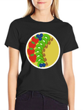 Fun Fruit Graphic Tee - Black Cotton T-Shirt