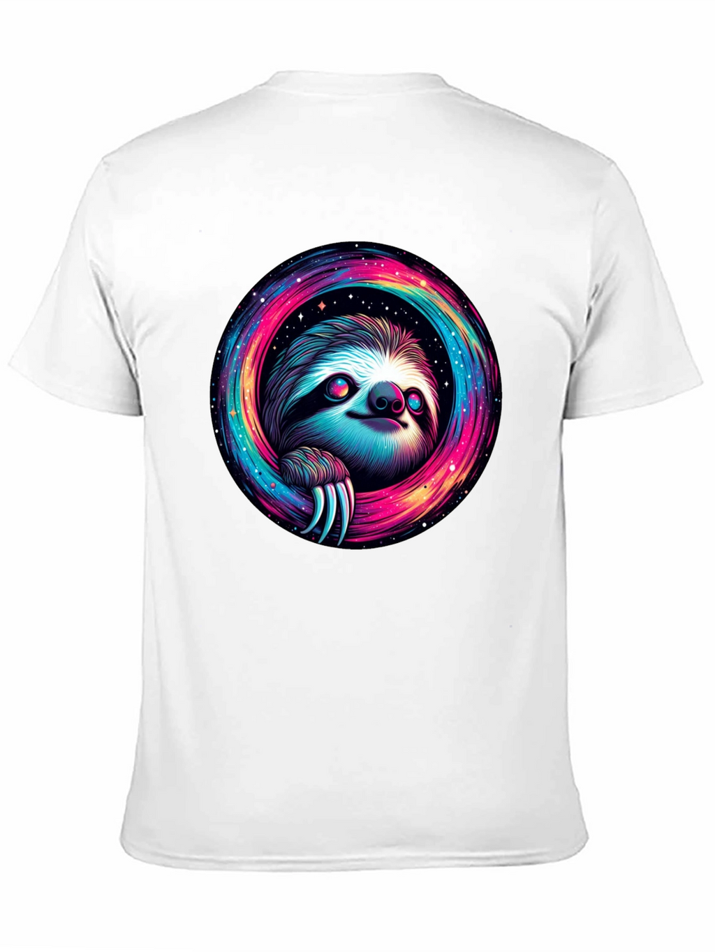 Cosmic Sloth Graphic Tee - Unisex Black T-Shirt