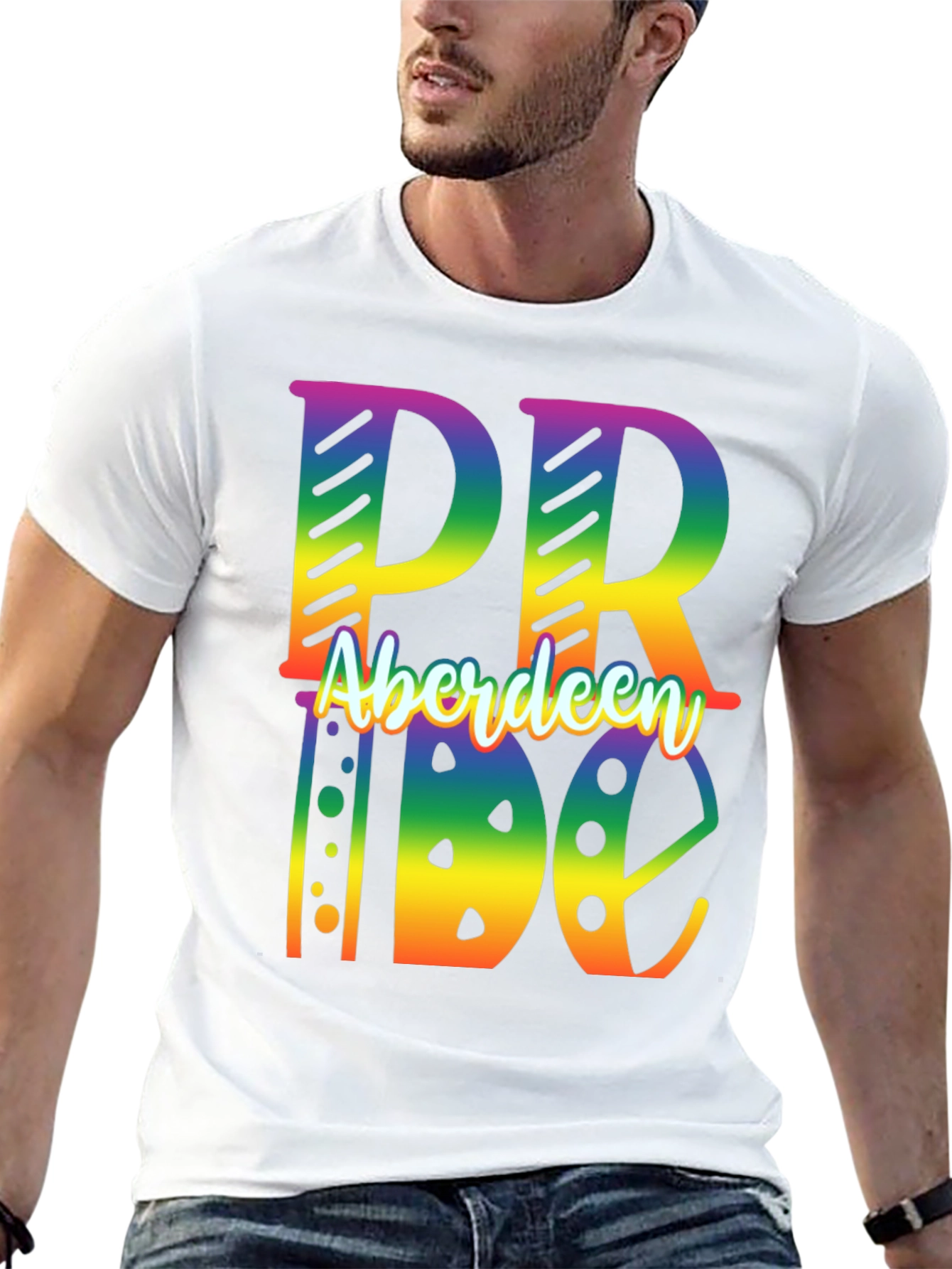 Aberdeen Pride Rainbow Graphic Tee