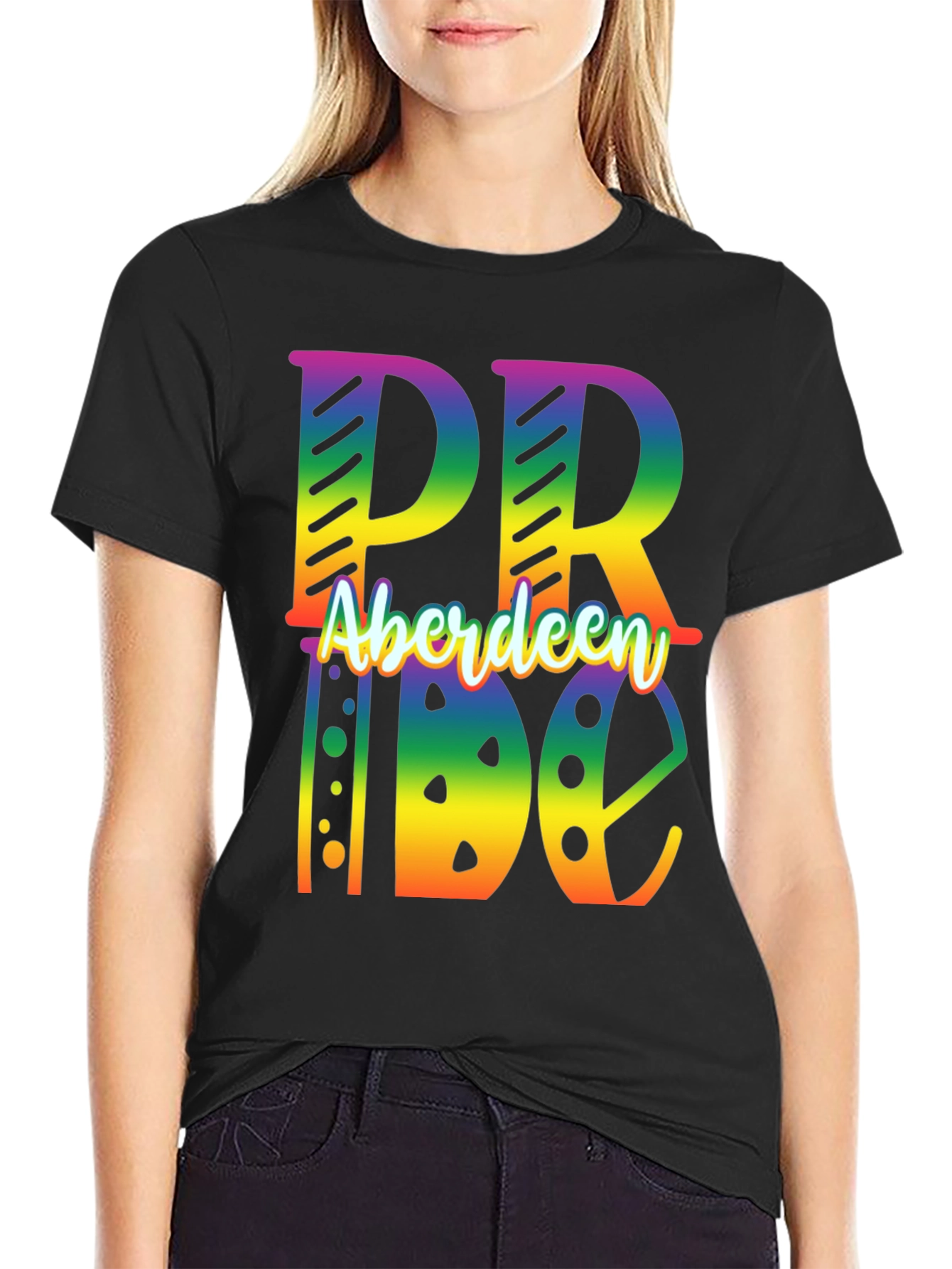 Aberdeen Pride Rainbow Graphic Tee