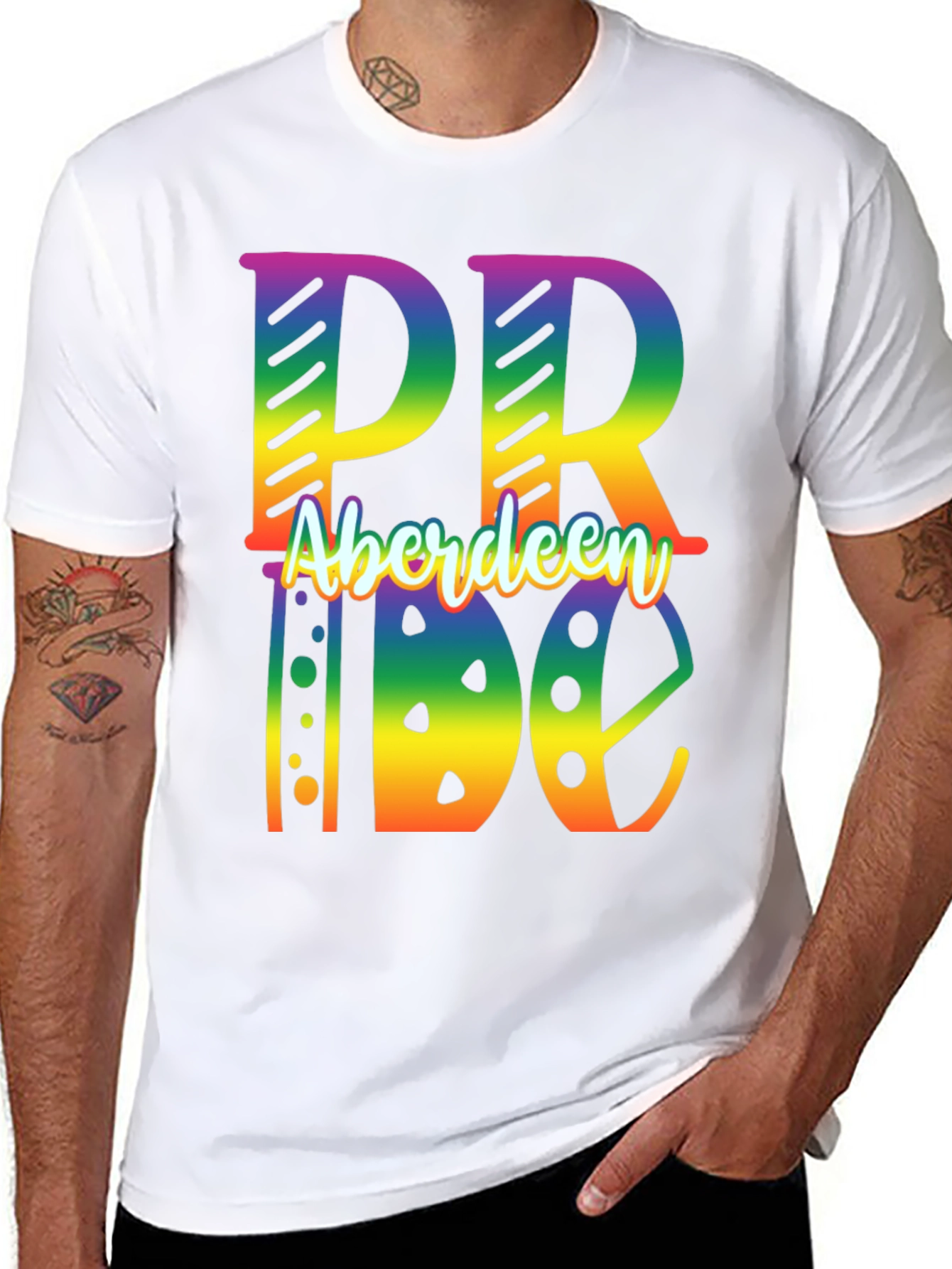Aberdeen Pride Rainbow Graphic Tee