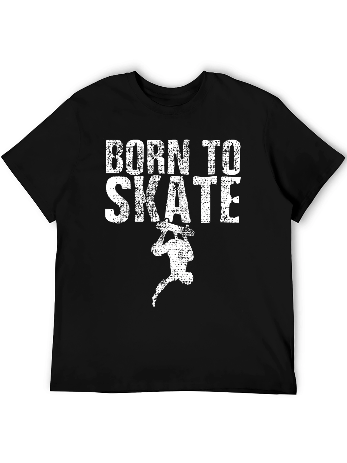 Born to Skate Graphic Tee - Black Cotton T-Shirt