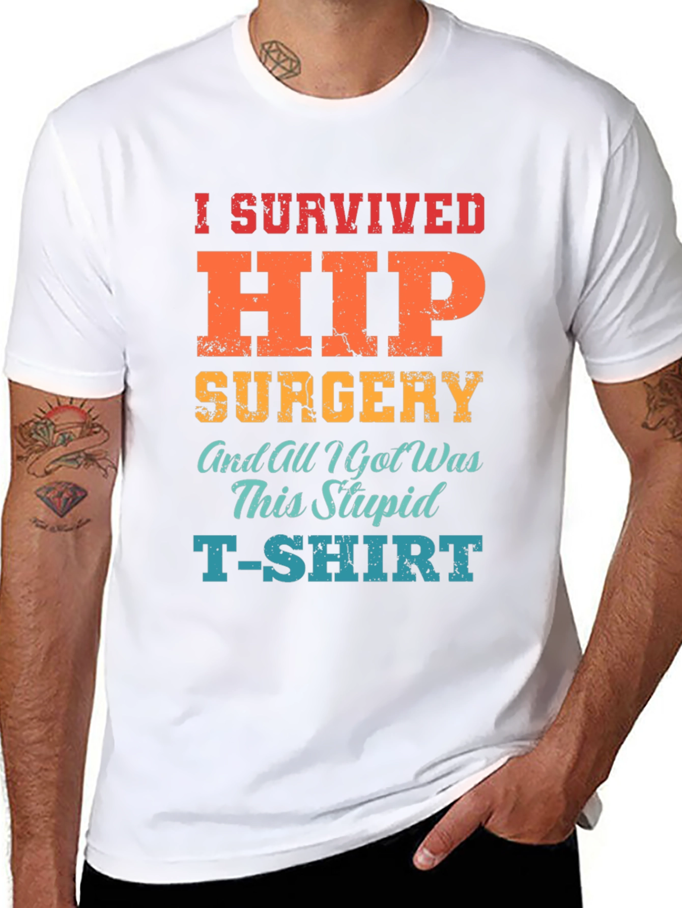 I Survived Hip Surgery T-Shirt - Funny Recovery Tee