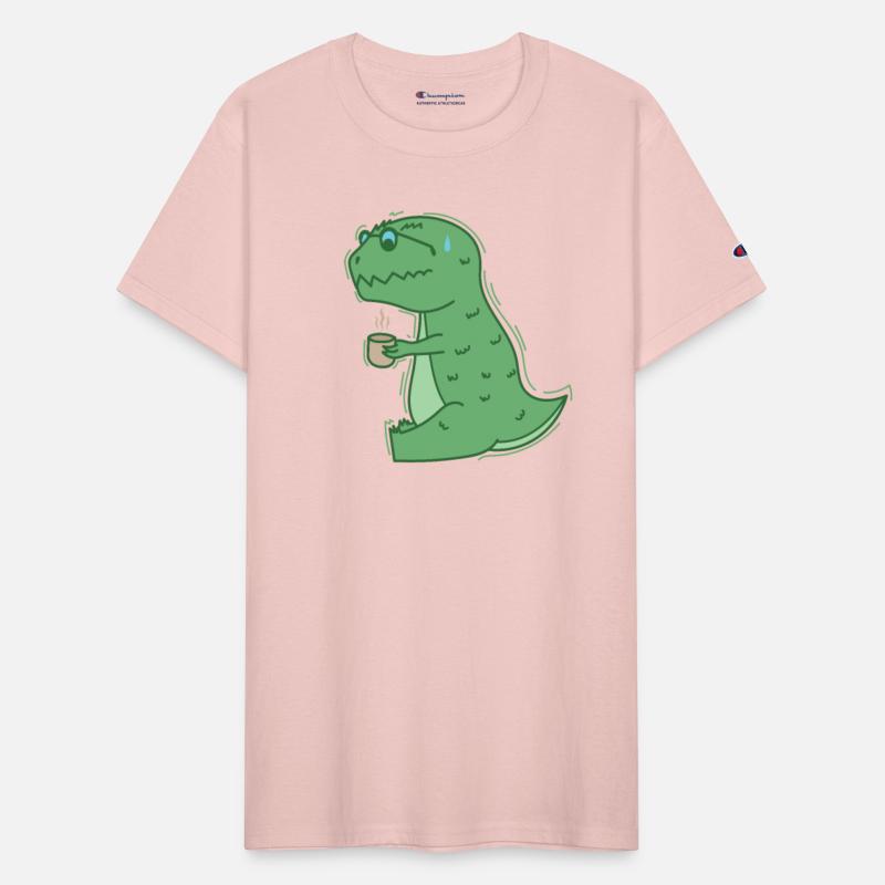Dino drinking Coffee Dinosaur Reptile