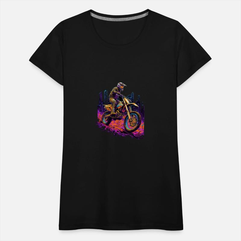 Dirt Bike Biking City Skyline Motocross