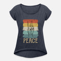 Distressed Retro Peace Hand Sign Vintage Peace