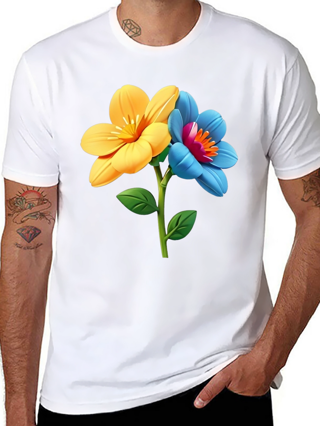 Floral T-Shirt - Artistic Flower Graphic